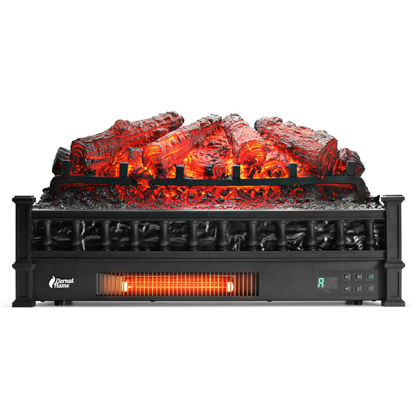 TURBRO Eternal Flame EF26-PB Electric Fireplace Insert Logs Heater,  Pinewood, 26-Inch